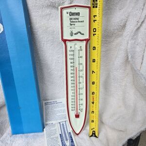 Vintage metal Ortho Orthene thermometer